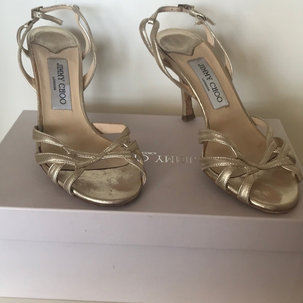 Jimmy Choo Gold “Hector” Pumps